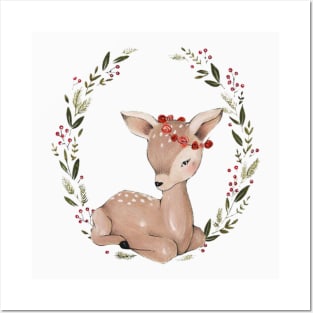 Cute Deer Posters and Art